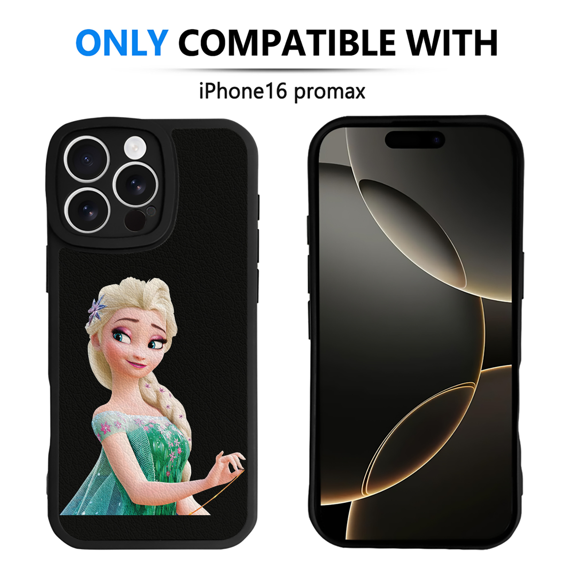 （画像用） アナと雪の女王 アンナ エルサ Frozen Anna Elsa 【iPhone 16シリーズ対応】シリコンスマホケース（レザー調） 材質：シリコン